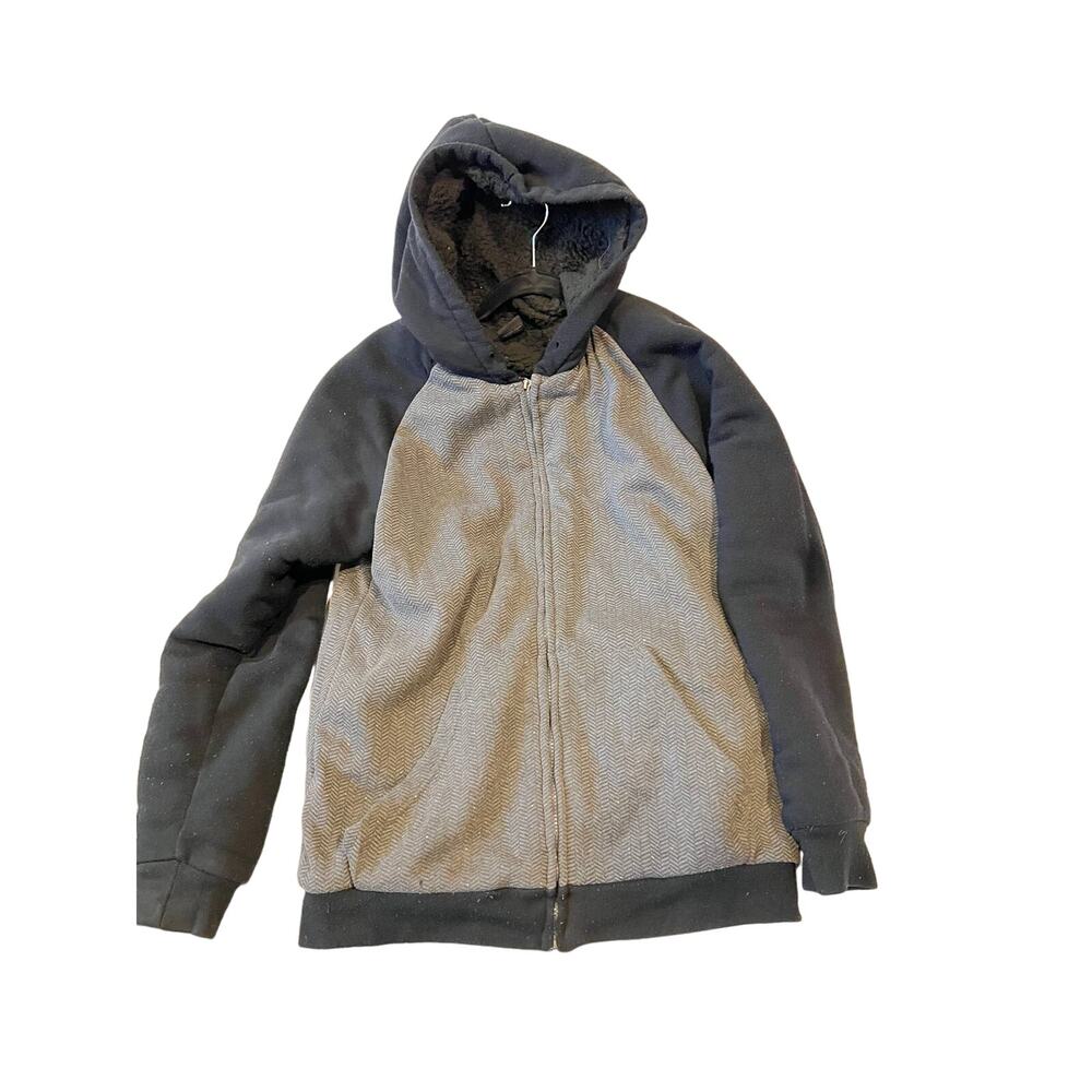 Blue Gear Hooded Sherpa Insulated Zip Up Jacket Mens L